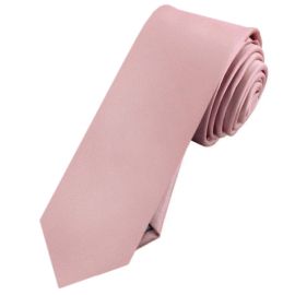 Mens Blush Dusky Pink Skinny Tie