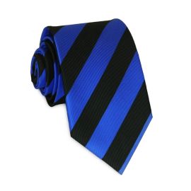 Boys Blue & Black Stripes Sports Tie