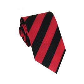 Boys Red & Black Stripes Sports Tie