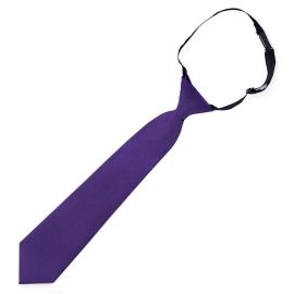 Dark Purple Junior Boys Elasticated Tie