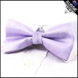 Lavender with small polka dots bow tie