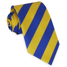 Blue & Yellow Stripes Sports Tie