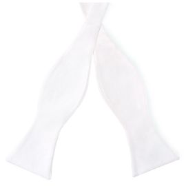 White Self Tie Bow Tie