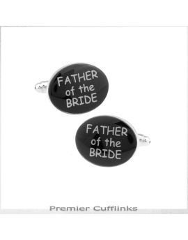 Black Oval Father of the Bride Cufflinks