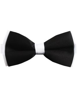 Black with White Back Bow Tie