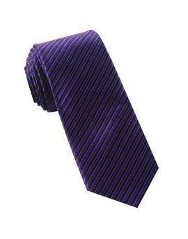 Cadbury Purple & Black Thin Stripes Mens Tie