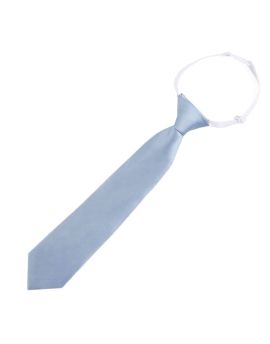 Boys Dusky Sky Blue Pre-Tied Elastic Tie