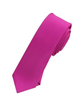Mens Fuschia Pink Skinny Tie