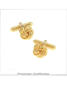 Multi Ring Gold Knot Cufflinks