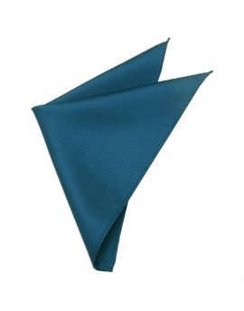 Peacock Blue Woven Texture Pocket Square