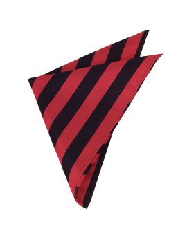 Red & Black Stripes Pocket Square Handkerchief