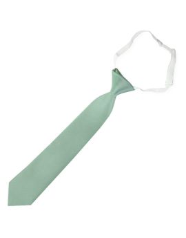 Sage Green Boy's Pre-Tied Elastic Tie