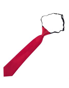 Scarlet Red Junior Boys Elasticated Tie